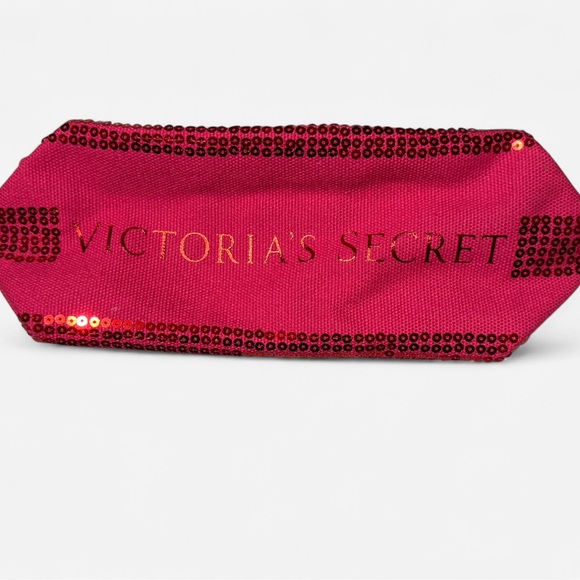Victoria's Secret Fuchsia Sequin Pouch - Picture 1 of 5
